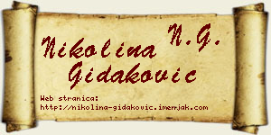 Nikolina Gidaković vizit kartica